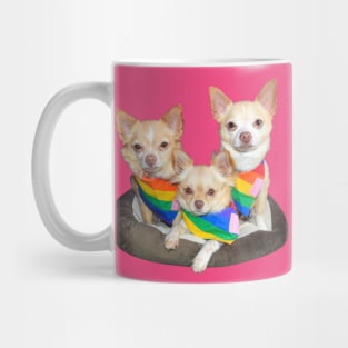 Reyes Bratpack in Rainbow Bandanas Mug